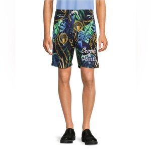 CROOKS & CASTLES | Medusa Tropical Print Mesh
Shorts |‎ Size Small | NEW!!!🩵